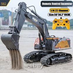 114 Huina 1592 RC Excavator Digger 2.4G 22CH with Diecast Metal Cab and Bucket