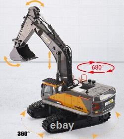 114 Huina 1592 RC Excavator Digger 2.4G 22CH with Diecast Metal Cab and Bucket