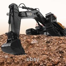 114 Huina 1592 RC Excavator Digger 2.4G 22CH with Diecast Metal Cab and Bucket