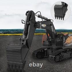 114 Huina 1592 RC Excavator Digger 2.4G 22CH with Diecast Metal Cab and Bucket