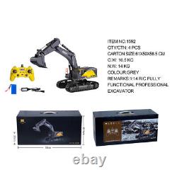 114 Huina 1592 RC Excavator Digger 2.4G 22CH with Diecast Metal Cab and Bucket