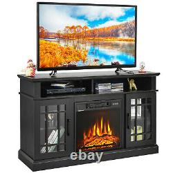 121 cm Fireplace TV Stand With Electric Fireplace Insert Fireplace Remote Control