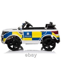 12V Electric Kid Ride On Police Car 2.4G Siren Opening Side Door Remote Control