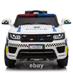 12V Electric Kid Ride On Police Car 2.4G Siren Opening Side Door Remote Control