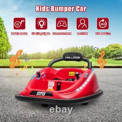 12V Kids Electric Ride On Bumper Car Toy 360° Spin with Remote Control LED Lights