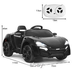 12V Kids Electric Ride On Car Battery Powered Vehicle Remote Control LED Lights