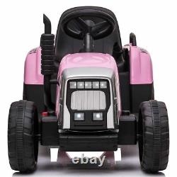 12v Kids Electric Ride On Tractor With Trailer & Parental Remote Control