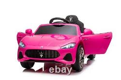 12v PINK MASERATI ELECTRIC RIDE ON CAR WITH PARENTAL REMOTE CONTROL