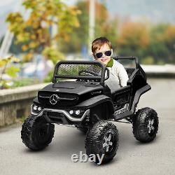 12v Remote Control Kids' Electric Ride-On Car Stylish Black Edition