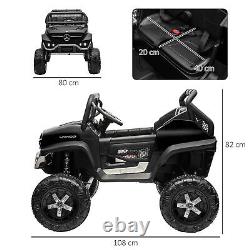 12v Remote Control Kids' Electric Ride-On Car Stylish Black Edition