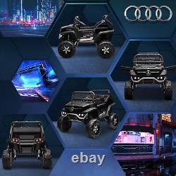 12v Remote Control Kids' Electric Ride-On Car Stylish Black Edition