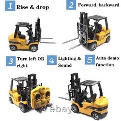 1577 110 RC Forklift 8CH Remote Control Engineering Car Construction Truck Toy
