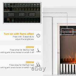 1kWith2kW Electric Fireplace Suite with Remote Control Flame Effect 7-Day Timer