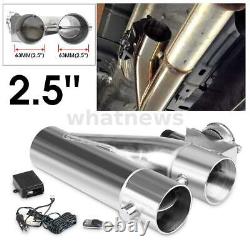 2.5'' (63mm) Exhaust Control E-Cut Out Dual Valve Electric Y Pipe Remote