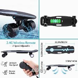 32 Electric Skateboard Remote Control E-Skateboard 20 KM/H Adult Unisex 80 KG