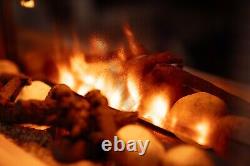 32 White Electric Fireplace Wall Mounted Fire LED Flame Effect Logs Home Heater