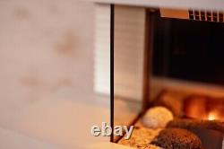 32 White Electric Fireplace Wall Mounted Fire LED Flame Effect Logs Home Heater