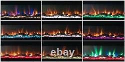 36, 50, 60, 72, 78 HD LED White Black Grey Recessed Insert Electric Fire 2022