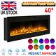 40inch Electric Wall Mounted Fireplace Wall Inset Into Fire Freestand Stainless