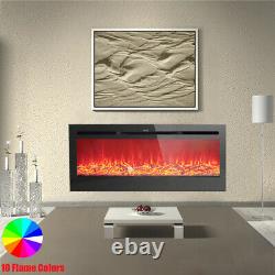 40inch Electric Wall Mounted Fireplace Wall Inset Into Fire Freestand Stainless