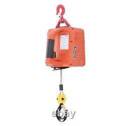 500kg Portable Electric Winch Steel Wire Rope Lifting Hoist Remote Control Tool