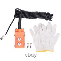 500kg Portable Electric Winch Steel Wire Rope Lifting Hoist Remote Control Tool