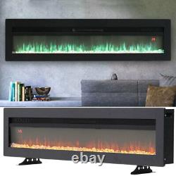 50-100 Electric Insert Fire LED Fireplace 9-12 Flame Wall/Inset Mount/Freestand