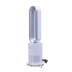 5 in 1 Electric Bladeless Heater/Fan with Remote Control 86x27x16Cm White Silver