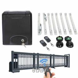 600KG Automatic Sliding Gate Opener Kit Door Electric 2 Remote Control 8 Racks