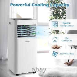 7000 BTU Portable Air Conditioner 3-in-1 Air Cooler with Fan & Dehumidifier Mode