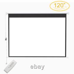 72-120'' Electric Motorised Projector Screen Home Cinema Remote Control HD TV