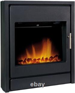 Adam Alta Electric Inset Stove in Black with Remote Control