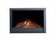 Adam Toronto Electric Wall Mounted Fire with Logs & Remote Control Black 1.8kW