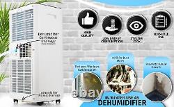 Air Conditioner 9000 BTU, Home Dehumidifier 24L/D & Cooling Fan, Remote Control