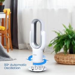 Anzheluo Bladeless Tower Air Fan Remote Control No Noise Adjustable Floor Stand