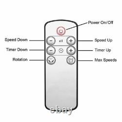 Anzheluo Bladeless Tower Air Fan Remote Control No Noise Adjustable Floor Stand