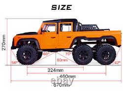 Austar AX-X6 1/10 RC Car Crawler 6x6 30KM/H 2.4Ghz 6WD Remote Control Truck Grey