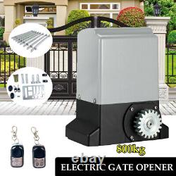 Automatic Electric Sliding Gate Opener Kit Door 2 Remote Control Racks 800KG new