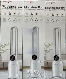 Bladeless Cooling Tower Fan With REMOTE & Night Light Low Noise Touch Screen