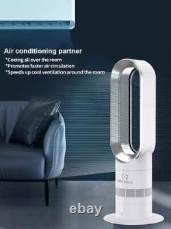 Bladeless Tower Fan & Heater with Remote Control, 35W Fan, 1650W Heating