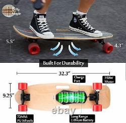 CAROMA 350W Electric Skateboard Remote Control Longboard Adult Max 220lbs Teens