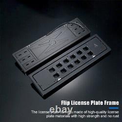 Car License Plate Frame Electric Remote Control Flip Hidden License Plate Holder