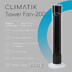 Climatik 43 Inch SILENT Cooling Tower Fan 6 Speeds 12Hr timer & Remote Control