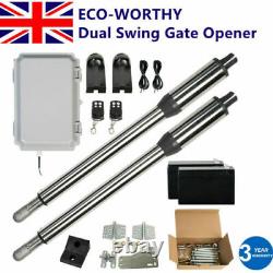 DC House Electric Swing Double Gate Opener Operator Remote Control Door Kit Uk