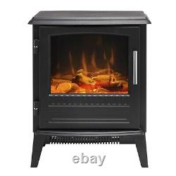 Dimplex Bari Freestanding Optiflame Electric Stove 2kW Fan Heater Remote Control