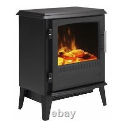 Dimplex Bari Freestanding Optiflame Electric Stove 2kW Fan Heater Remote Control