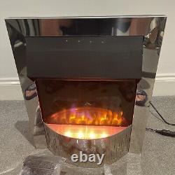 Dimplex electric fireplace optiflam 2 kw chrome remote control 3 flames