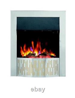 Dimplex electric fireplace optiflam 2 kw chrome remote control 3 flames