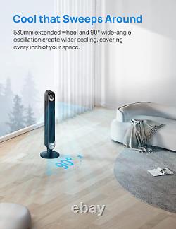Dreo 42 Inch Tower Fan, 6 Speeds Standing Fan with Remote, 7.3M/S Quiet Bladeles
