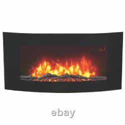 Ef830 Black Remote Control Wall-mounted Electric Fire (326pk)